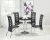 Import Tempered glass  dining table with  steel chromed legs from China