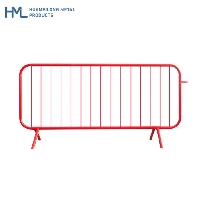 Temporary pedestrian portable steel metal rigid security traffic safety road barriers for sale