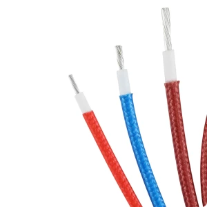 The Awm3122 Heat Resistance Silicone Fiberglass Braiding Cable and Wire Rated Voltage 300V and 200degree C
