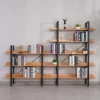 Three floors with baffle modern living room bedroom  MDF wood bookshelf multi-functionl storage shelves display shelves