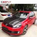Three style Carbon fiber Engine Hood For Golf6 MK6