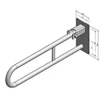 toilet folding grab bar bathroom handrails