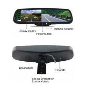 Top quality dual lens car dvr rearview mirror camera dash cam waterproof anti fog rain steering gear Of Low Price