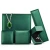 Import Top Quality Round Green PU Leather Luxury Jewelry Packaging Box Inside Velvet Accept Custom Logo from China