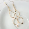 Top Sales Sleek Minimalist Metal Spinning Earrings Spiral Bending Design Gold Wave Earrings For Women Jewelry