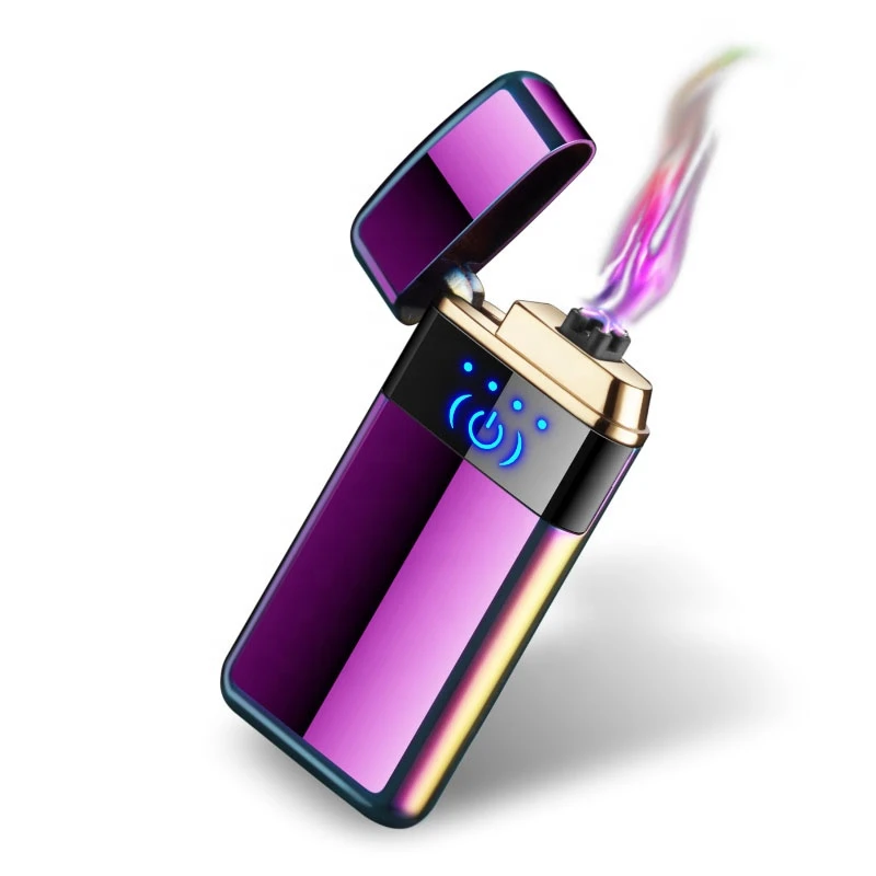 Torch Electric Fire USB Rechargeable Newly Fingerprint X Cross Customizable Lighters
