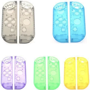 Translucent Housing Shell Case Middle Frame Replacement Faceplate Handle Cover for Nintendo Switch Controller