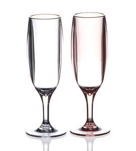 Transparent  plastic champagne flutes   red wine glass 180ml plastic goblet