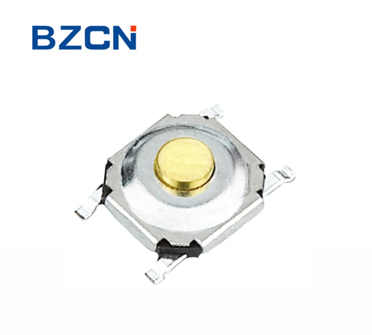TS-C005 brass button 5*5 SMD/SMT momentary bluetooth tact switch 4 pin mounted M terminal metal push button switch