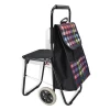 Twinkle Custom Portable Foldable Multifunctional PU Wheel Folding Cart Shopping Trolley