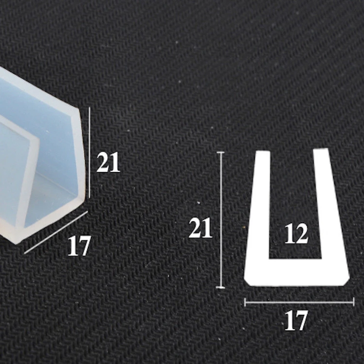 U Shape Edge Trim Silicone Rubber Seal Strip for Encloser Bound Glass Metal Wood Panel Board Sheet