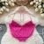 Import ueteey halter neck  corset camisole 2024 new fashion sleeveless backless lace patch body top beach club from China
