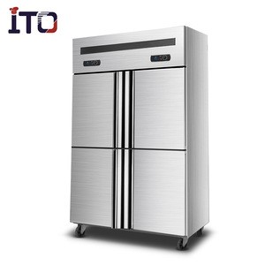 UF 1210 high performance 4 door stainless steel upright commercial deep freezer fridge refrigerator for restaurant kitchen