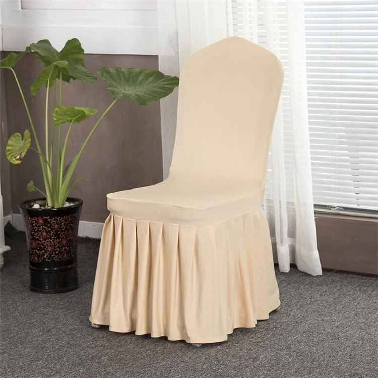 ULINEN Universal Solid Color Polyester Chair Cover For Wedding Party Dining Banquet