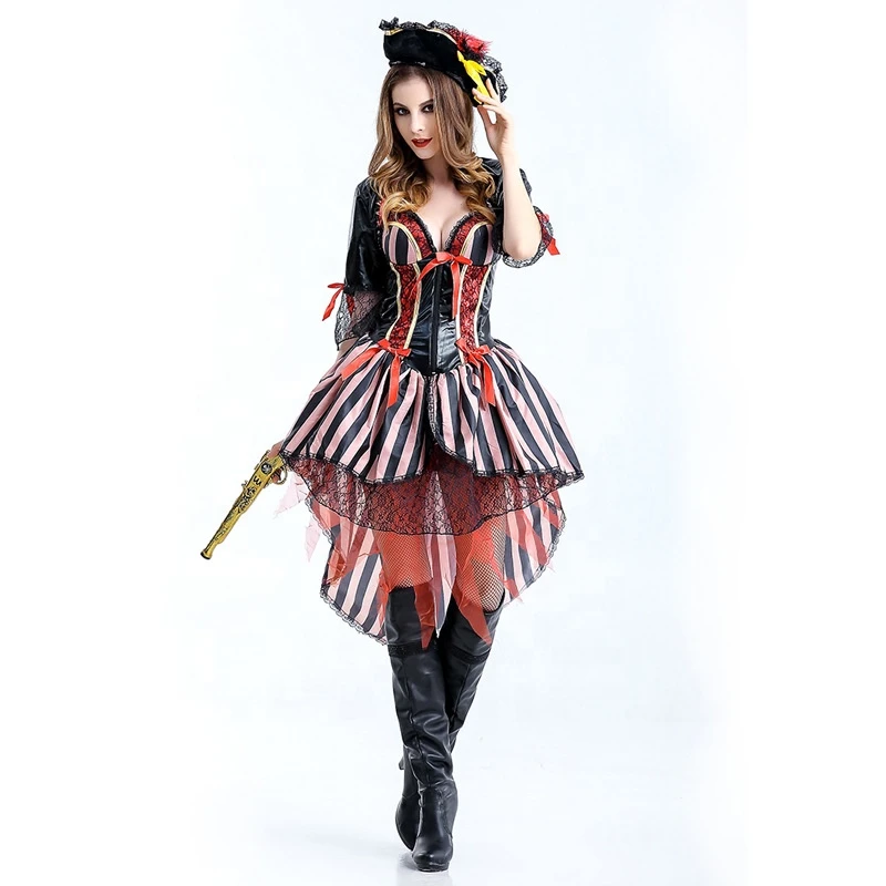 Unique Design Fashion Sexy Halloween Adult Women Fantasy Cosplay Party Women Pirate Costumes