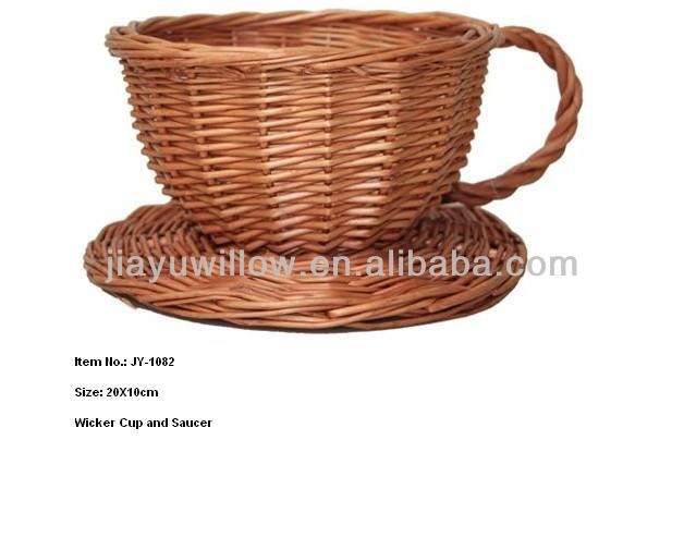 Unique wicker baskets For cup and Saucer