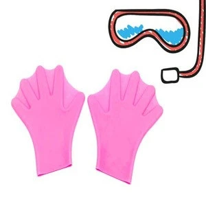 Unisex Adult Kids Silicone Webbed Swim Gloves For Diving Snorkeling Paddles Duck Palm Diving Gloves