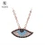 Import VANFI 2020 Trendy Fashion Rose Gold Plated Eyes Necklace White Blue Black Zircon Stone Jewellery Necklace Chain from China