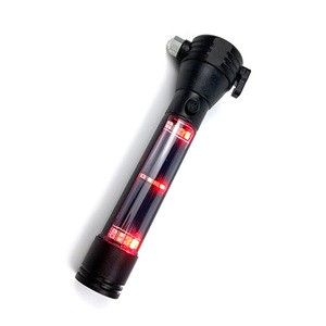 Vehicle safety hammer multi-function sound and light alarm firefighting flashlight all in one
