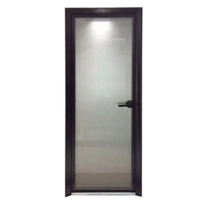 Veilon aluminum casement door frosted glass doors