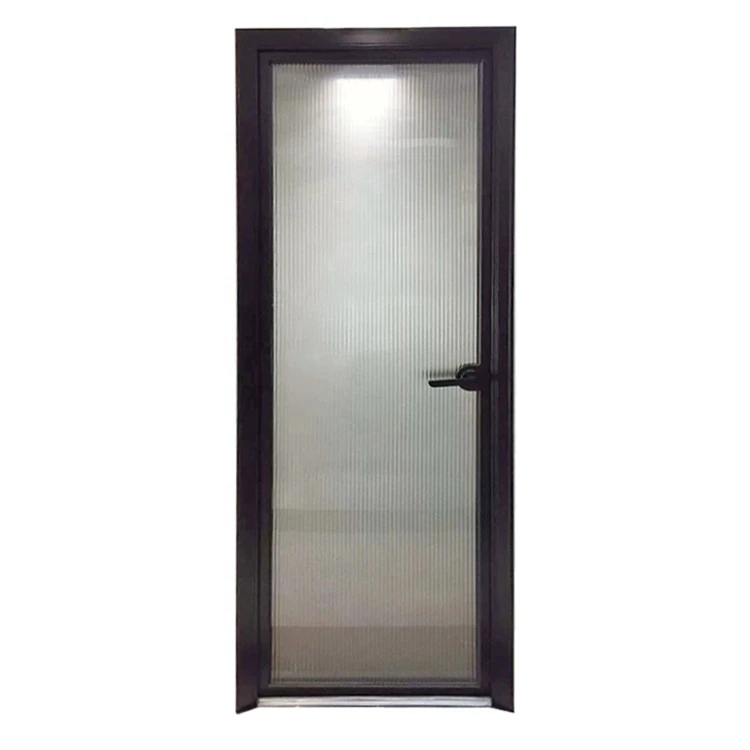 Veilon aluminum casement door frosted glass doors