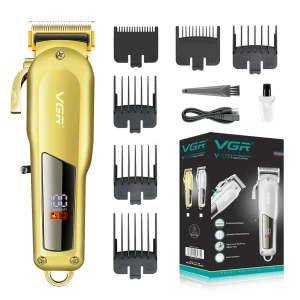 VGR professional  metal hair clippers V-278  personalized hair clipper rechargeable with LED display