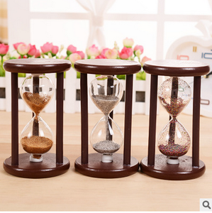 Vintage Hourglass Crafts Antique Style Sand Clock Calculagraph Brushing Make Tea Garden Ornaments Wood Saat Timer