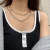 Import VRIUA New Contracted Simple Fashion Asymmetric Stainless Steel Double Layer Buckle Clavicle Chain Choker Female Jewelry Necklace from China