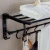 Import Wall Mounted Aluminum Black Folding Towel Racks For Bathroom from China