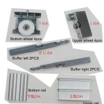 Wardrobe Sliding Door Metal Wheels