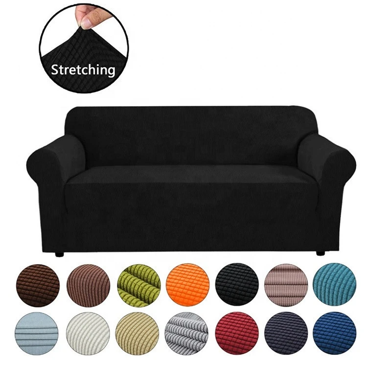 Washable 100% Polyester Non Slip Soft Couch Double-Seat Elastic Sofa Cover Slipcover, Stretch Sofa Cover