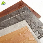 Waterproof durable Interlock click embossed surface luxury spc vinyl flooring cork back