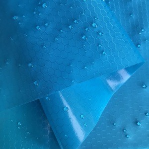 Waterproof TPU Laminated Blue 70D Nylon Hexagon Ripstop Fabric Inflatable Mattress Fabric Dry Bag Fabric