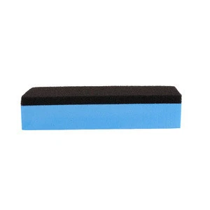 Wax Sponge Car Cleaning And Maintenance Sponge Cleaning Pad Tool - Black + Blue