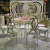 Import Wedding Furniture 16 color LED light round clear acrylic wedding table from China