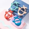 Whale silicone baby teether eco-friendly baby teether toy