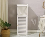 White Bathroom Storage Organizer Cabinet Bathroom Corner Floor Cabinet