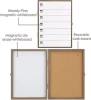 White Board Cork Board Combo Fold Bulletin Board Magnetic Wall-Mounted Calendar Whiteboard