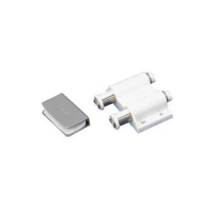 White Double End 209B Magnetic Pressure Door Catch