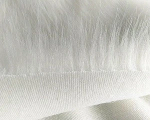 White Long Pile 100%  Acrylic Cheap Faux Fur  Fabrics