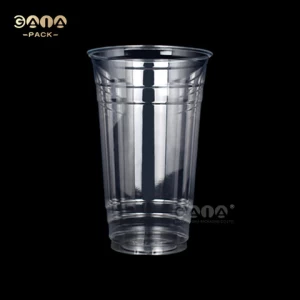 wholesale 16oz take away cold drink beverage packaging PP transparent ice cream juice disposable cup with lid