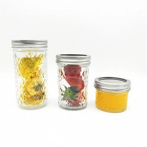 Wholesale 4oz 8oz 12oz 100ml  200ml 400ml 500ml High Quality Cheap Price Caviar Glass Jar Sealed Jam Jar/glass Bottle For Food