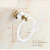 Import Wholesale And Retail White & Golden Painting Towel Rack Solid Brass Towel Holder Round Towel Ring from China