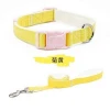 Wholesale Bamboo Fiber Pet Collar Walking Breathable Bamboo Dog Collar Leash