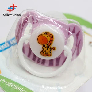 Wholesale China cartoon silicon baby nipple with color blister card packing 10005368