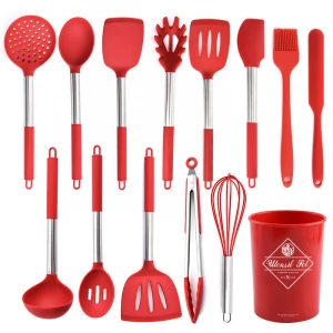 Wholesale Cookware Silicone Rubber Cooking Utensils Kitchen Accessories Set