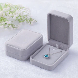 Wholesale Custom Cardboard Jewellery Display Velvet Packaging Boxes Necklace Earring Paper Jewelry Box