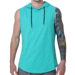 Wholesale Custom Logo Gym Blank Sleeveless Hoodies Muscle Vest Shirt Workout Clothing Stringer Crop Plus Size Mens Tank Tops