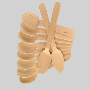 Wholesale Disposable Birch Wooden Party Spoons