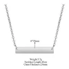 Wholesale Female Titanium Steel Blank One Word Horizontal Long Bar Necklace